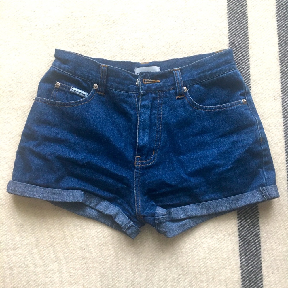 Vintage 90s high rise denim shorts